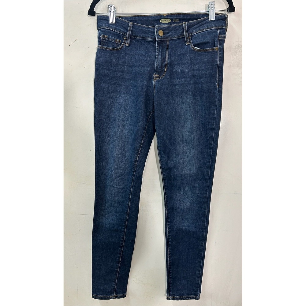 OLD NAVY Rockstar Jeans Size 6 Women Mid Rise Super Skinny Leg Blue